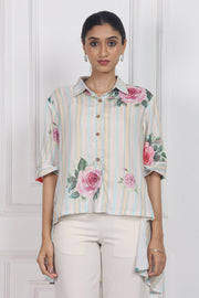 Velvet Rose Dawn High Low Shirt