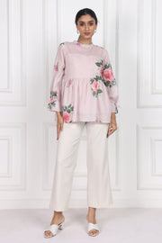 Petals In The Wild Peplum Tops