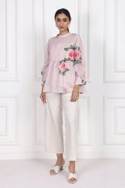 Petals In The Wild Peplum Tops