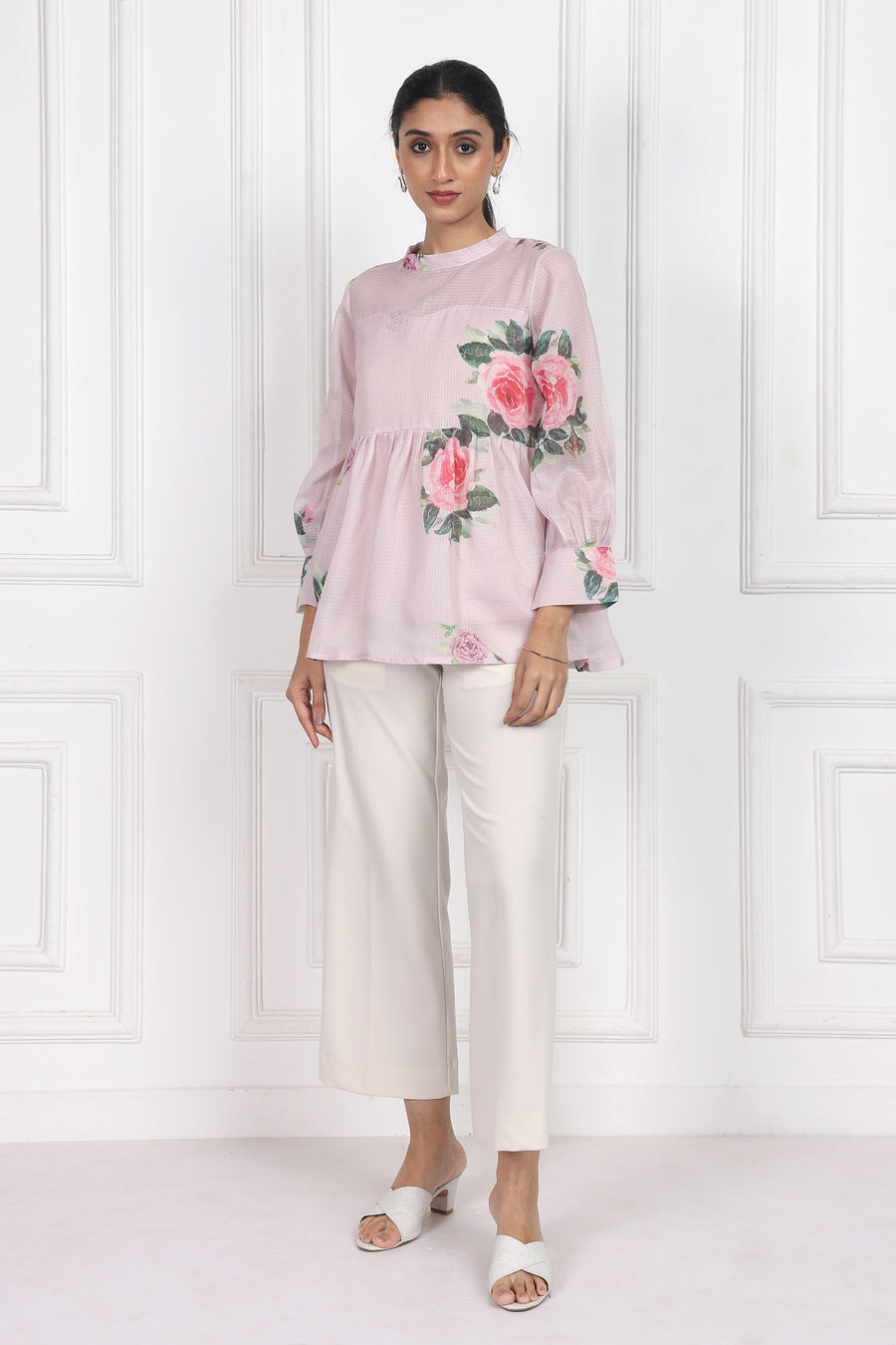 Petals In The Wild Peplum Tops
