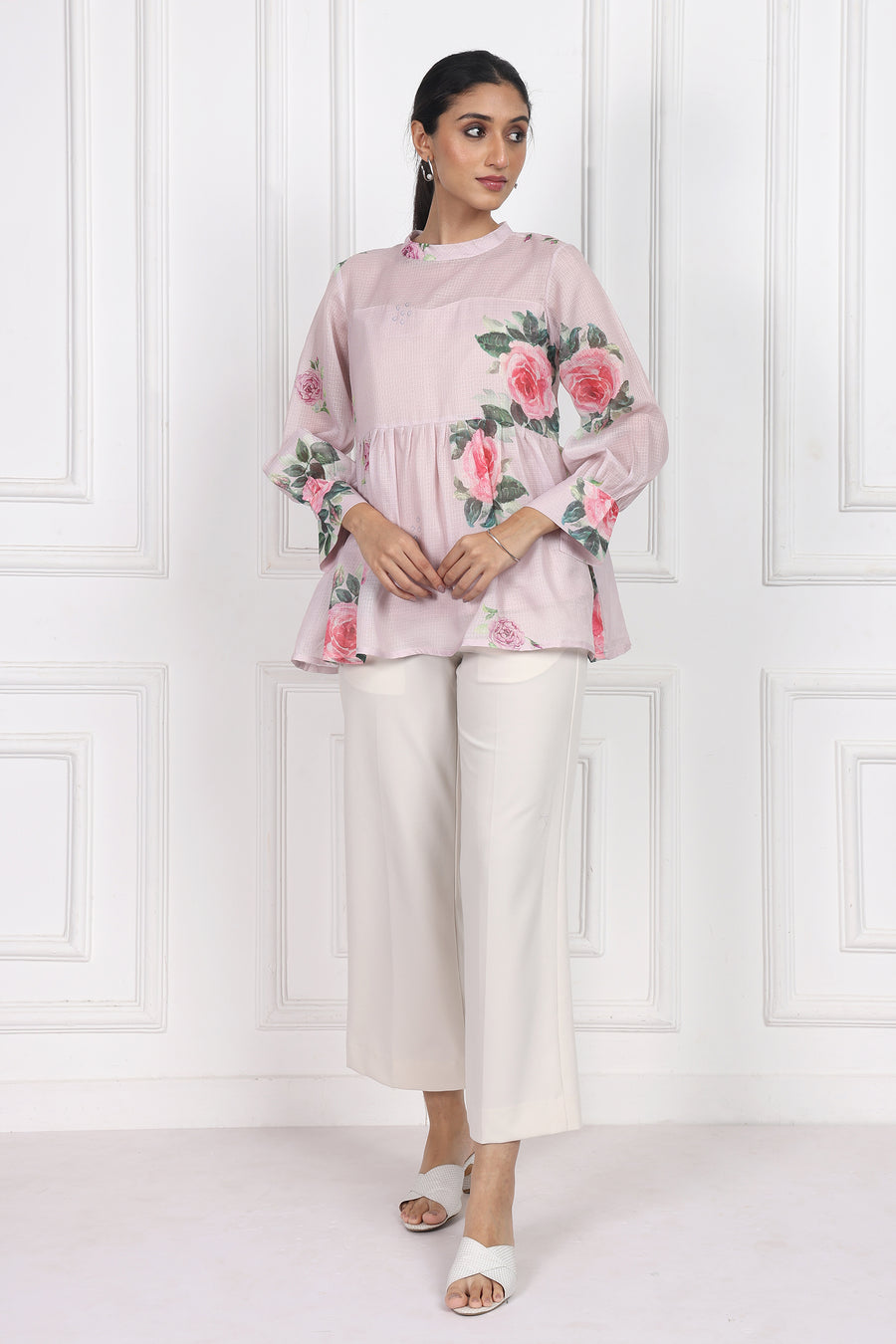 Petals In The Wild Peplum Tops