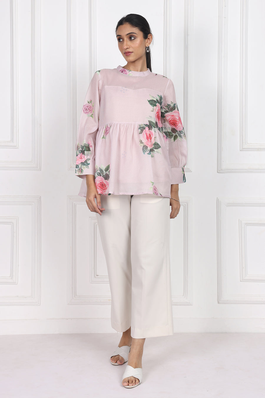 Petals In The Wild Peplum Tops