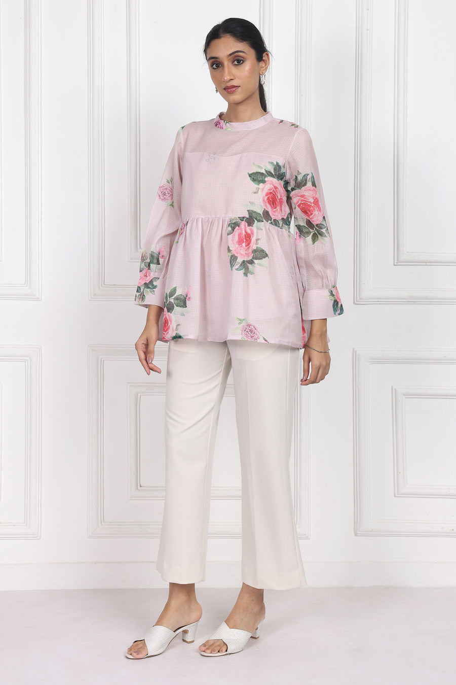 Petals In The Wild Peplum Tops