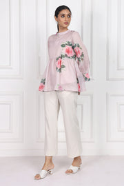 Petals In The Wild Peplum Tops