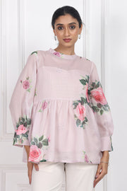 Petals In The Wild Peplum Tops