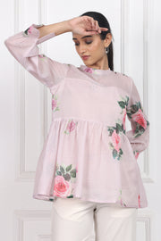 Petals In The Wild Peplum Tops