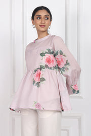 Petals In The Wild Peplum Tops