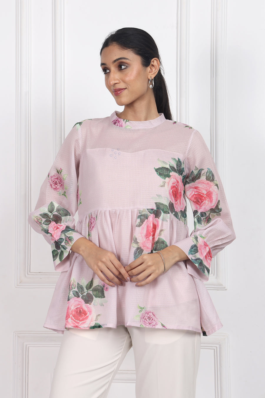 Petals In The Wild Peplum Tops