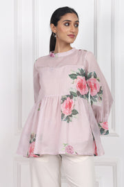 Petals In The Wild Peplum Tops