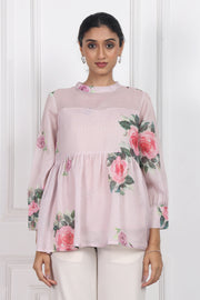 Petals In The Wild Peplum Tops