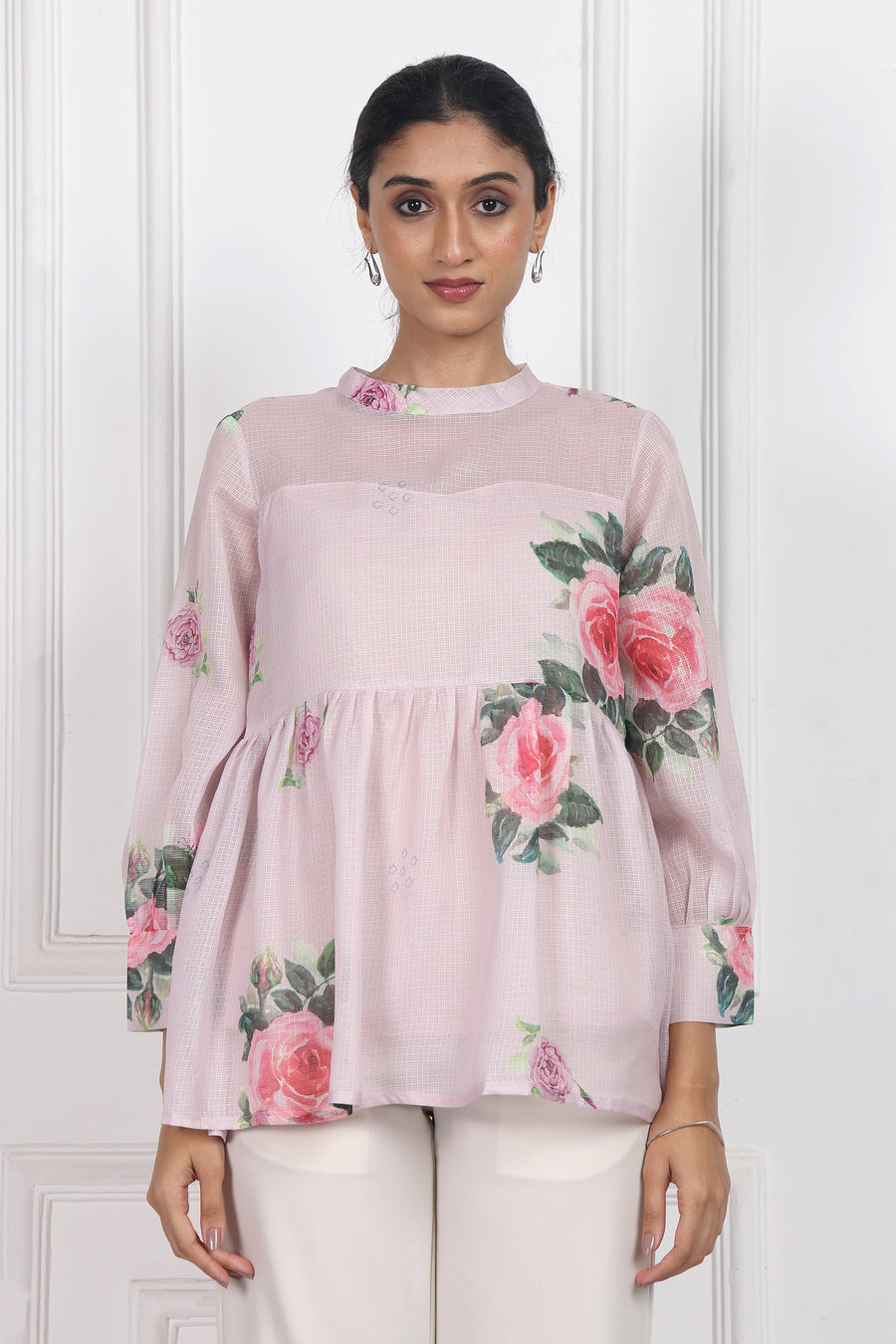 Petals In The Wild Peplum Tops