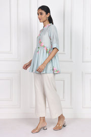 Sunset Bougainvillea Peplum Tops