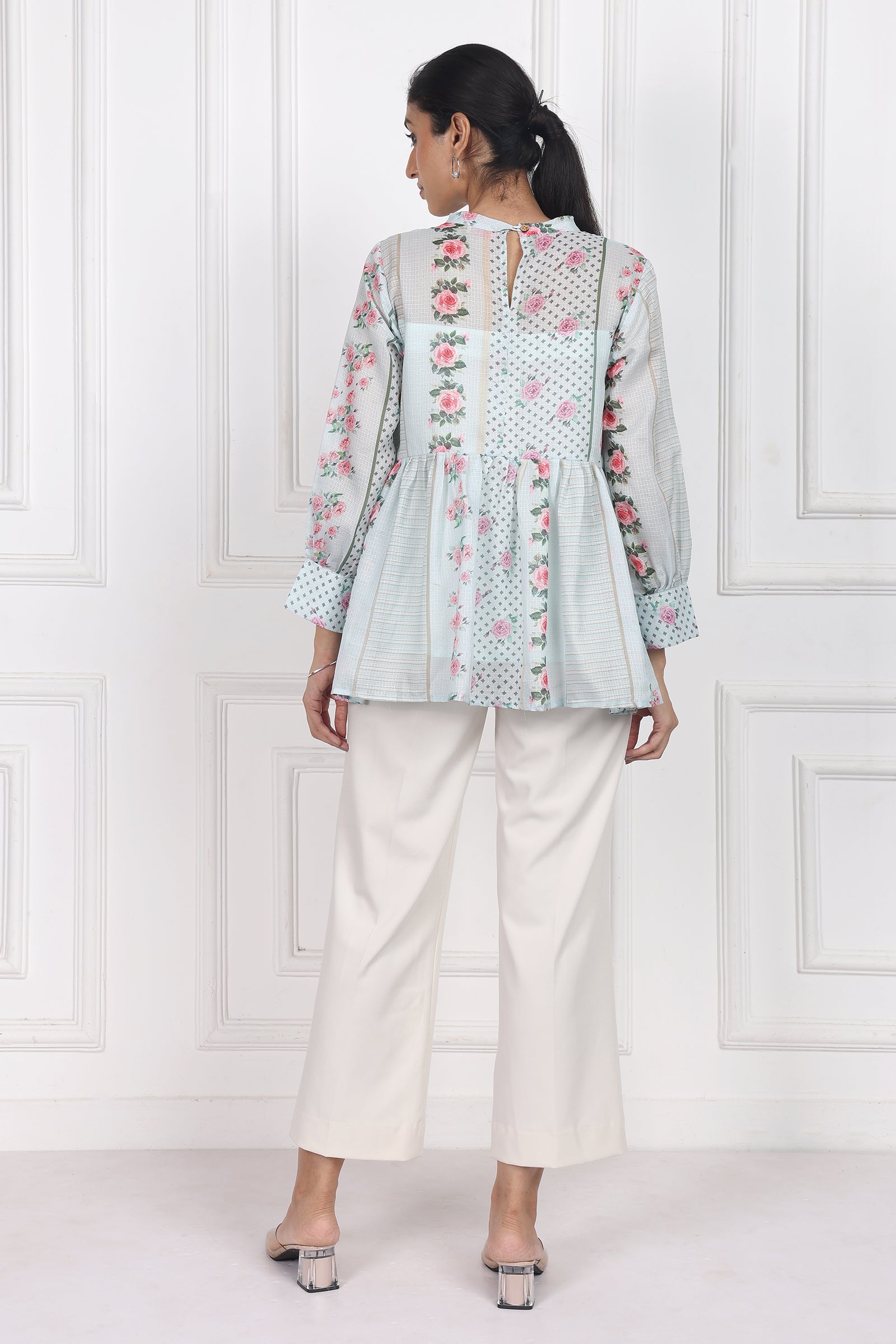 Wander Edit - Garden Of Dreams Peplum Top