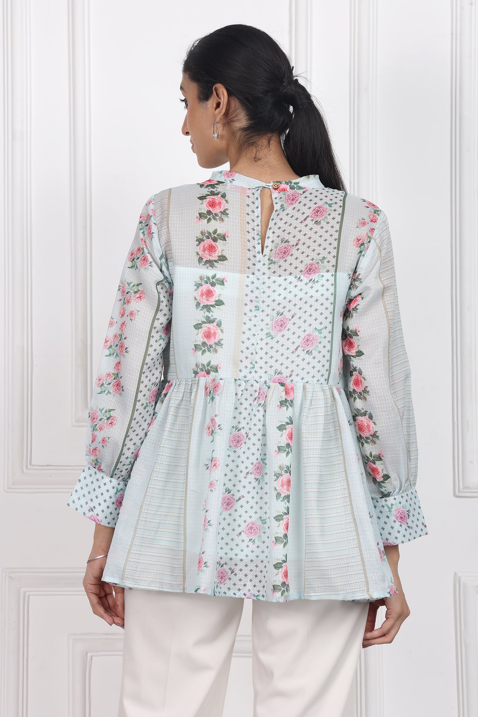 Wander Edit - Garden Of Dreams Peplum Top