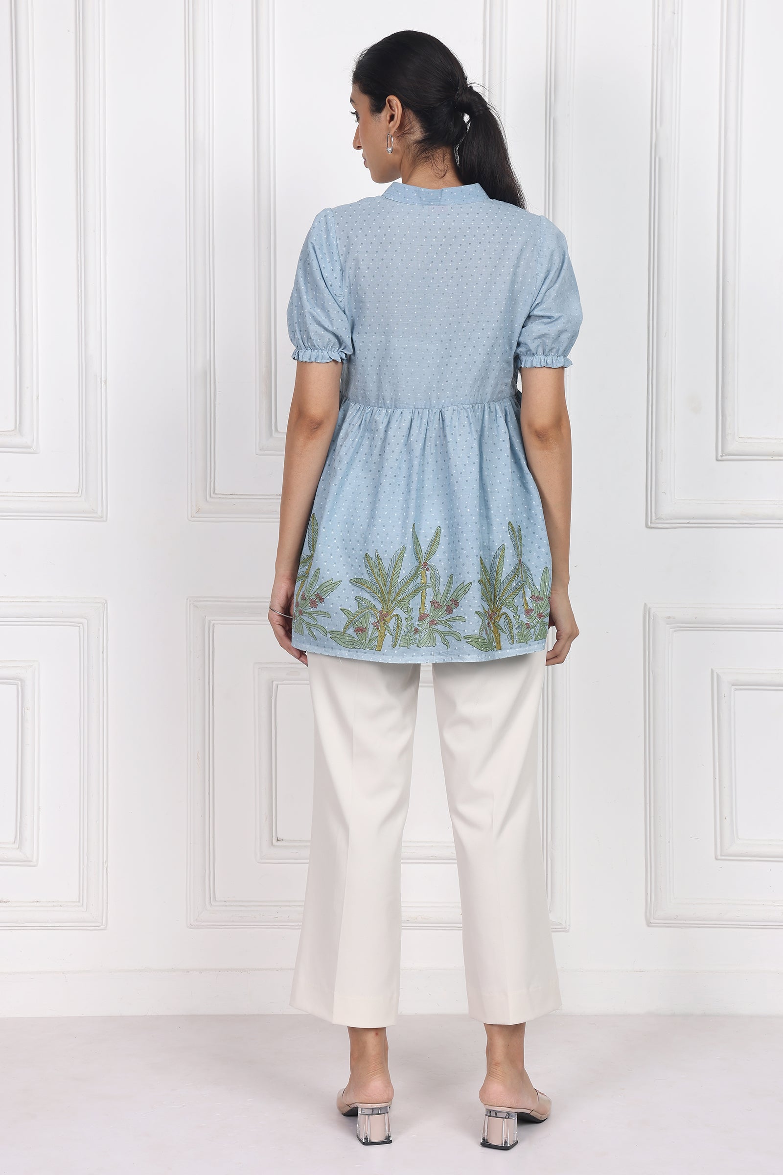 Wander Edit - Dusty Rose Peplum Top