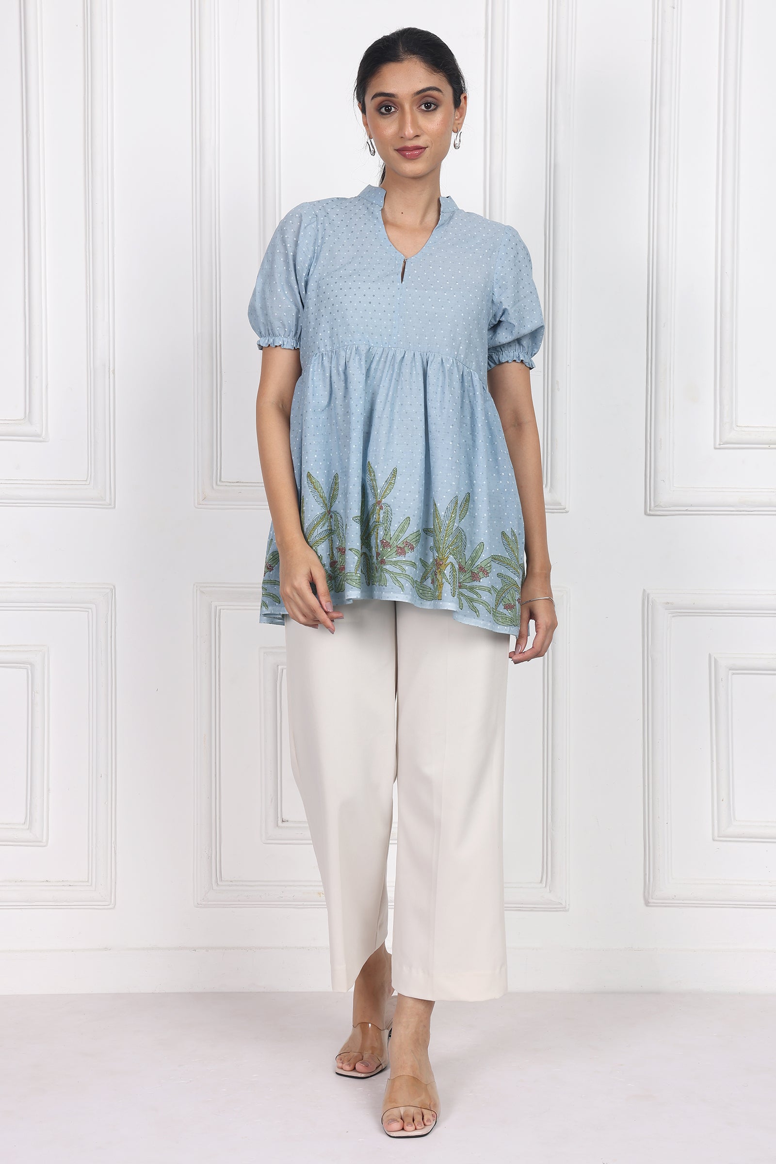 Wander Edit - Dusty Rose Peplum Top