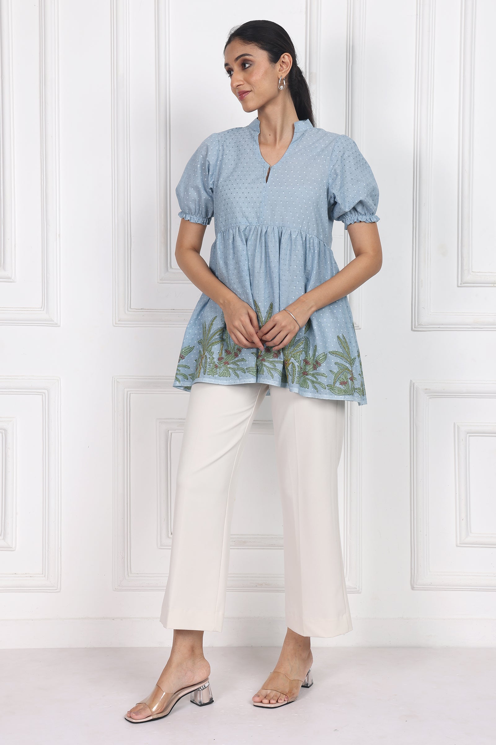 Wander Edit - Dusty Rose Peplum Top