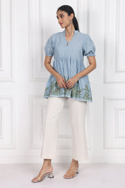 Dusty Rose Peplum Tops