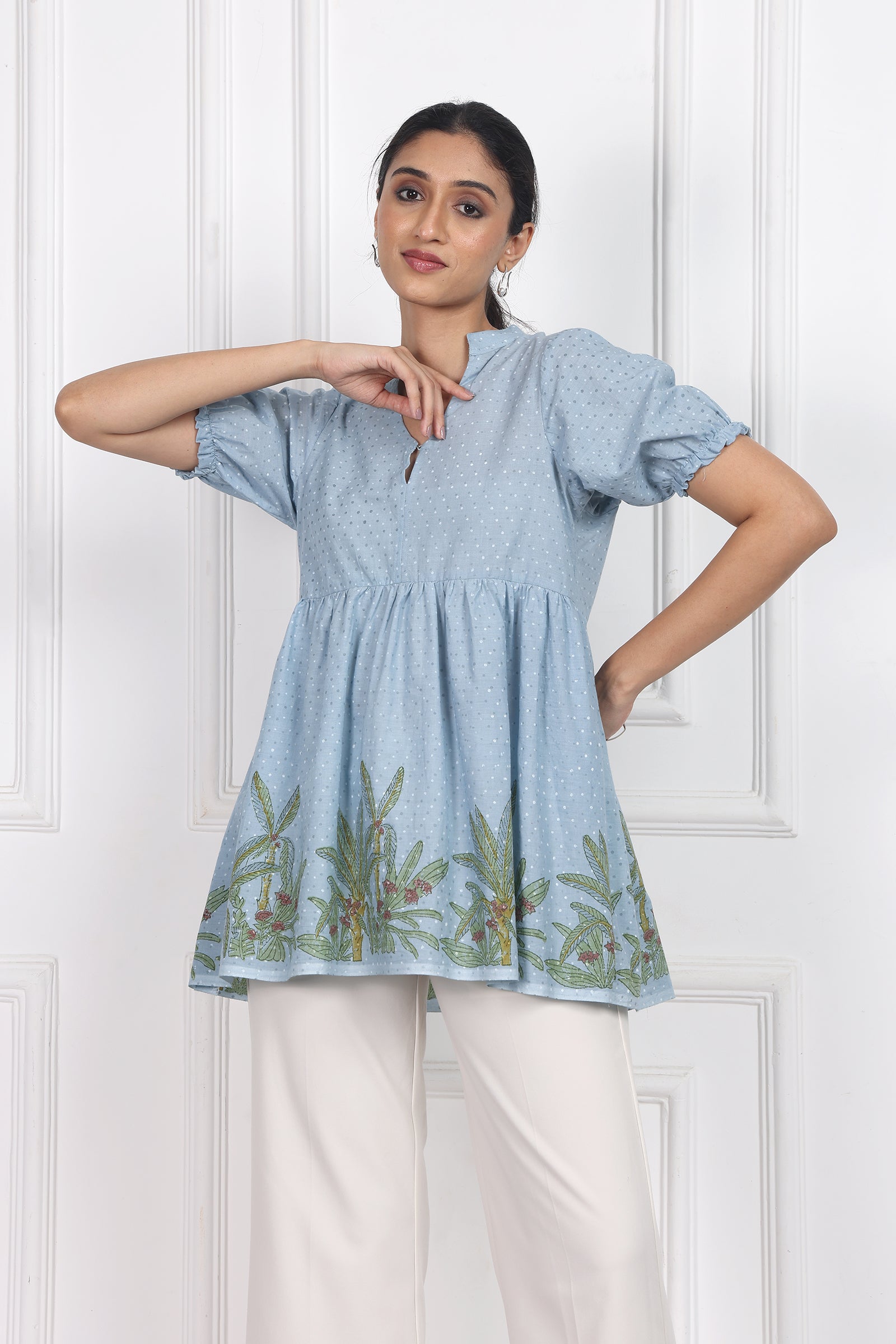 Wander Edit - Dusty Rose Peplum Top