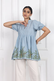 Dusty Rose Peplum Tops