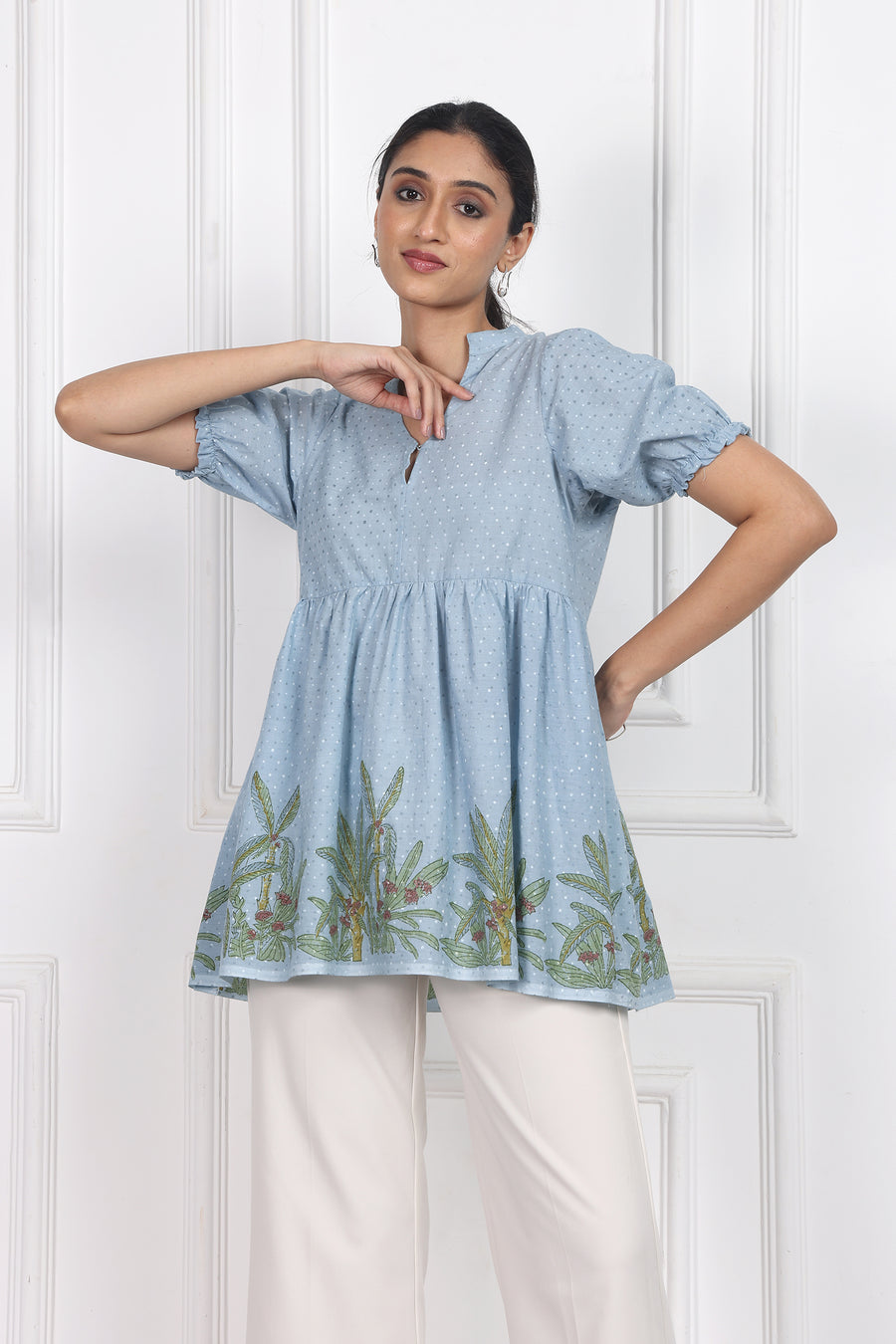 Dusty Rose Peplum Tops