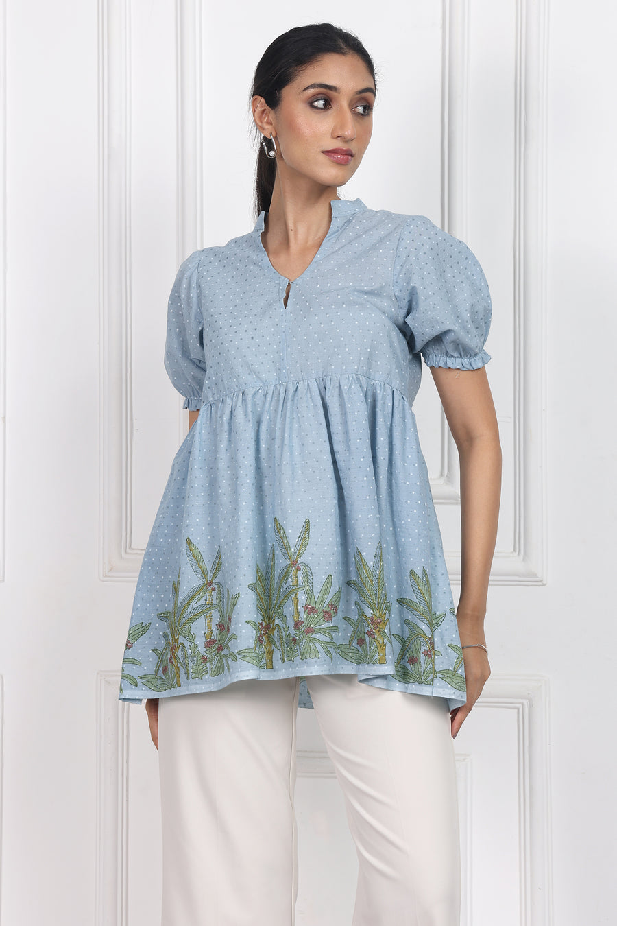 Dusty Rose Peplum Tops