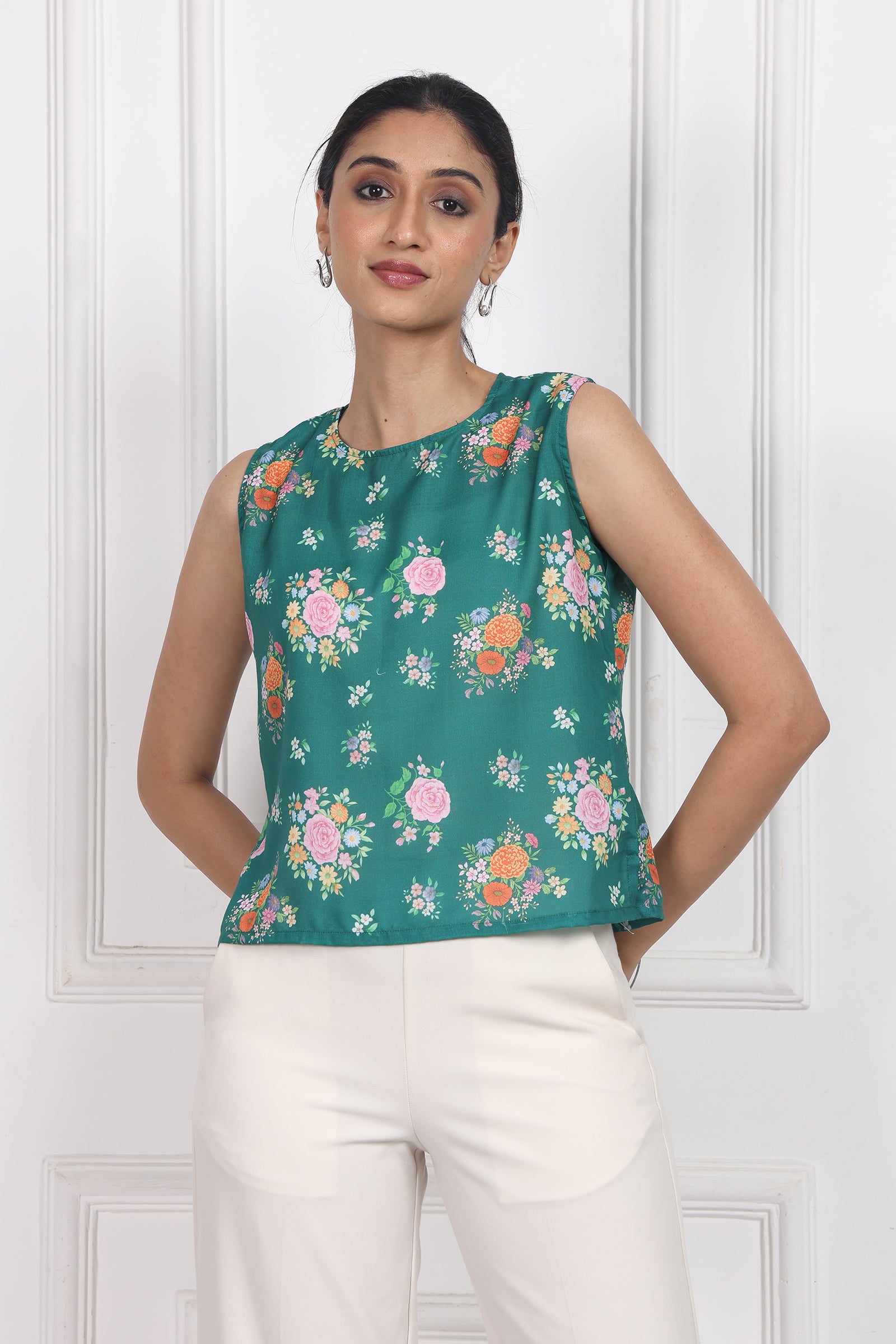 Wander Edit - Moonlit Jasmine Sleeveless Top