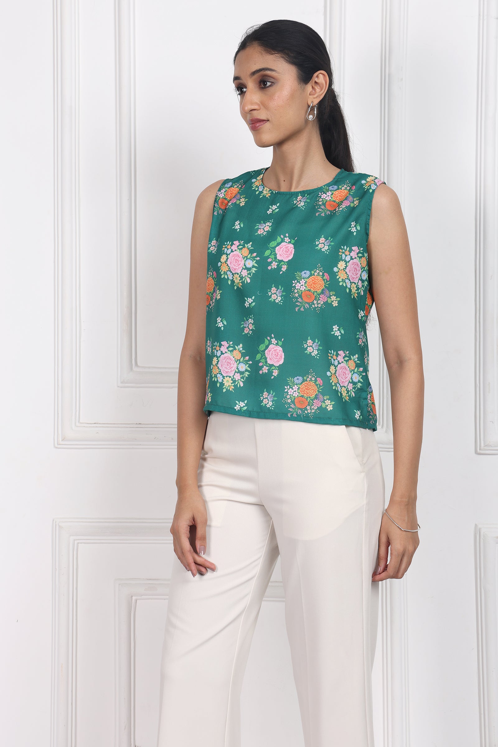 Wander Edit - Moonlit Jasmine Sleeveless Top