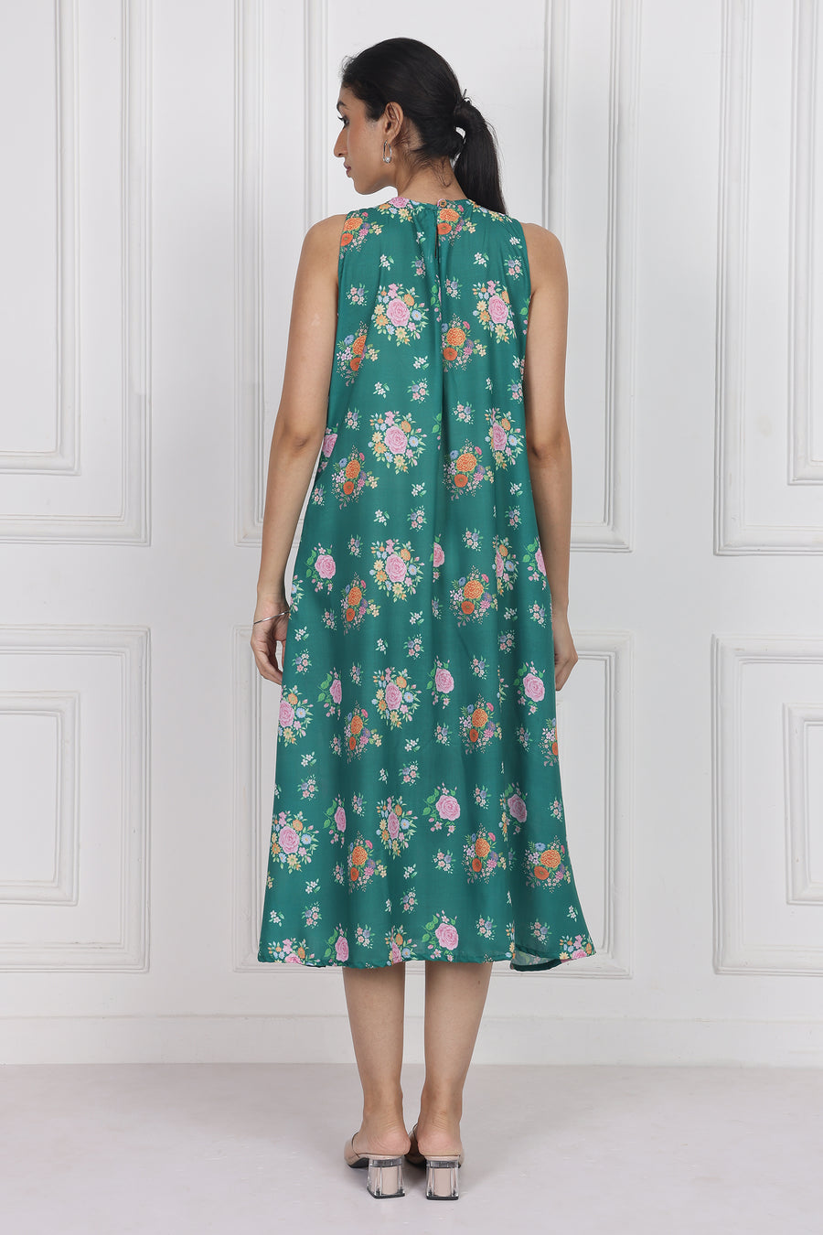 Marigold Flame Ankle-Length Dress