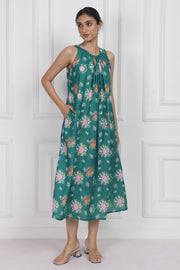 Marigold Flame Ankle-Length Dress