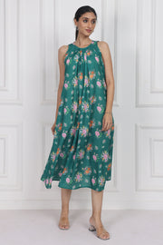 Marigold Flame Ankle-Length Dress