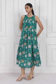 Marigold Flame Ankle-Length Dress