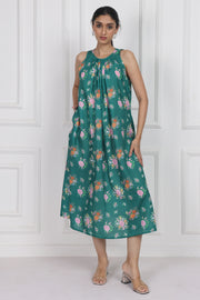 Marigold Flame Ankle-Length Dress