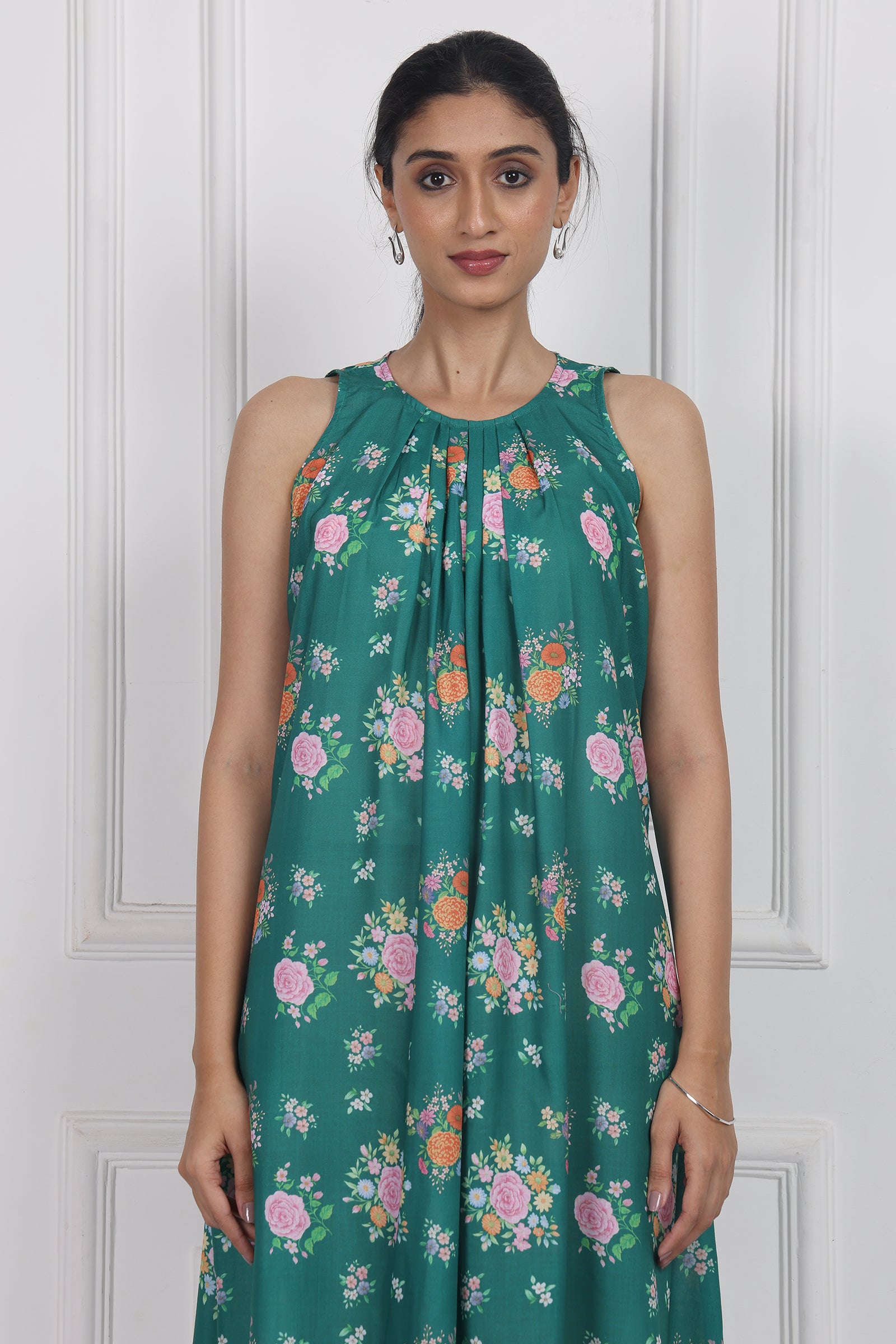 Wander Edit - Marigold Flame Ankle Length Dress