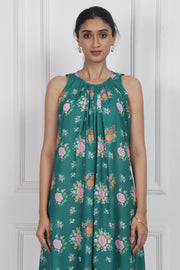 Marigold Flame Ankle-Length Dress