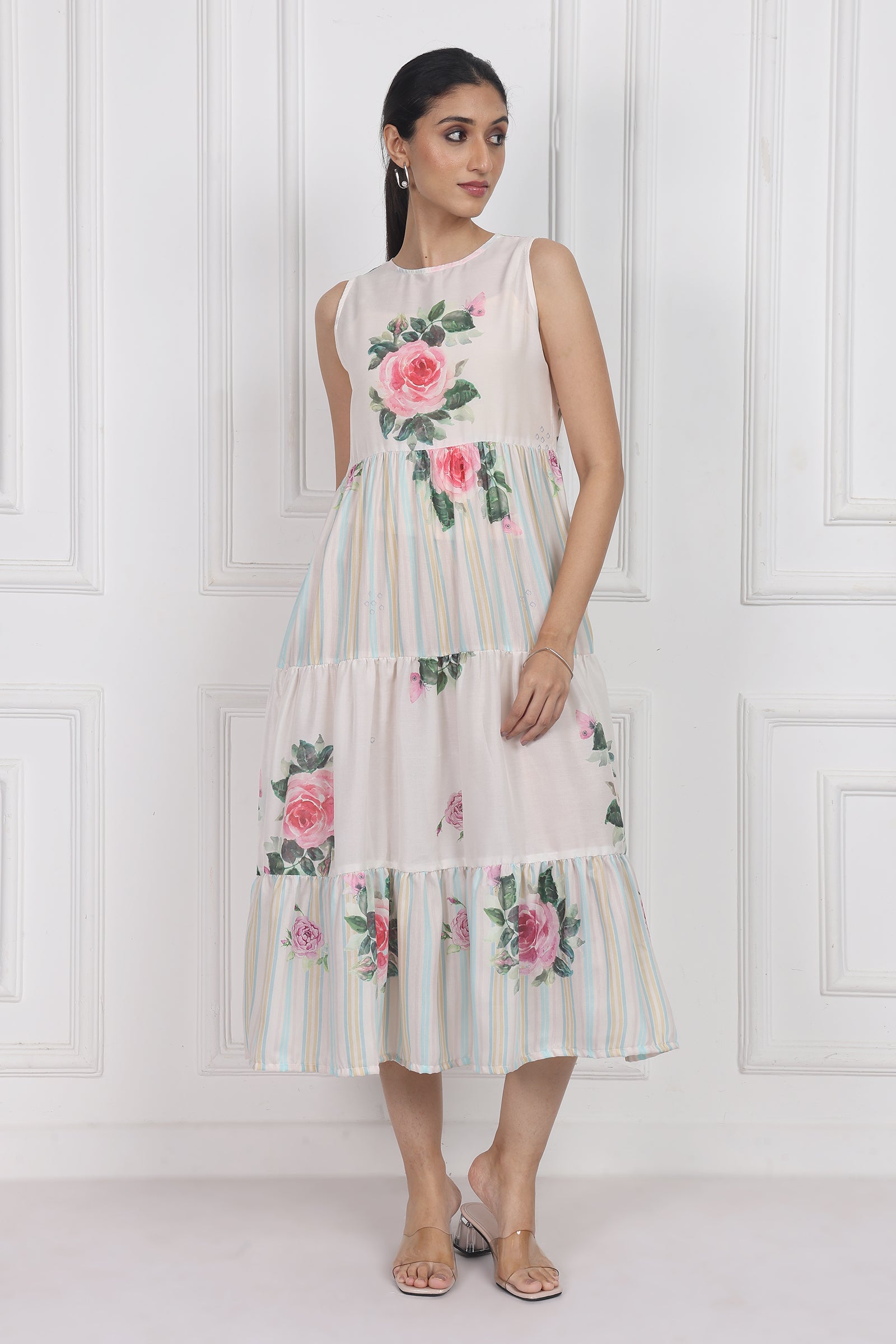 Wander Edit - Camellia Kiss Tier Dress