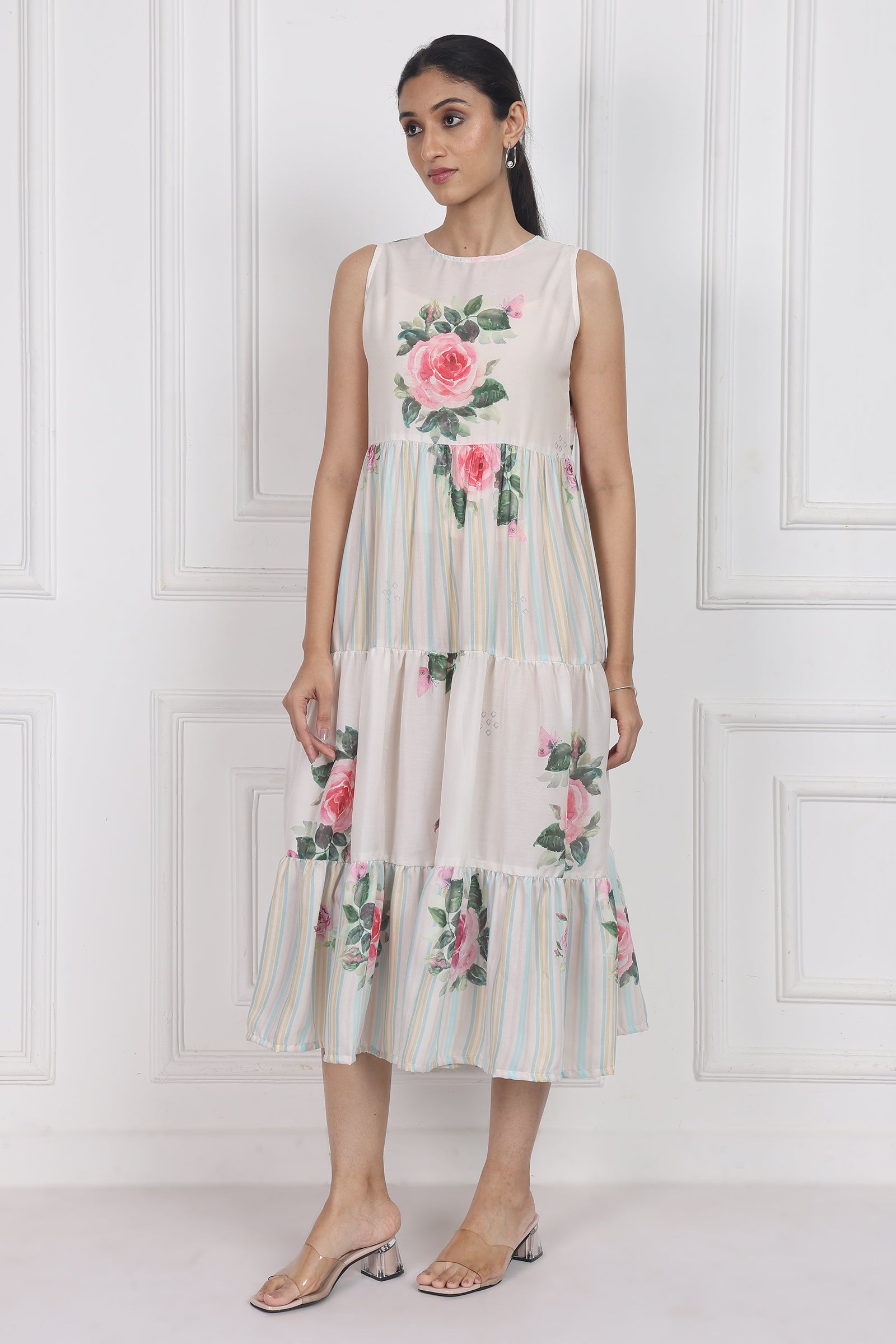 Wander Edit - Camellia Kiss Tier Dress