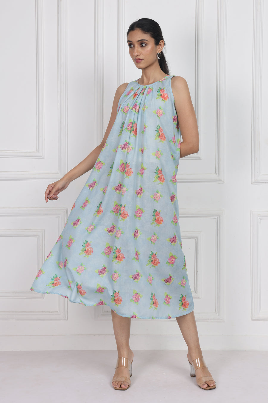 Hydrangea Skies Longline Dress – Chic & Modern