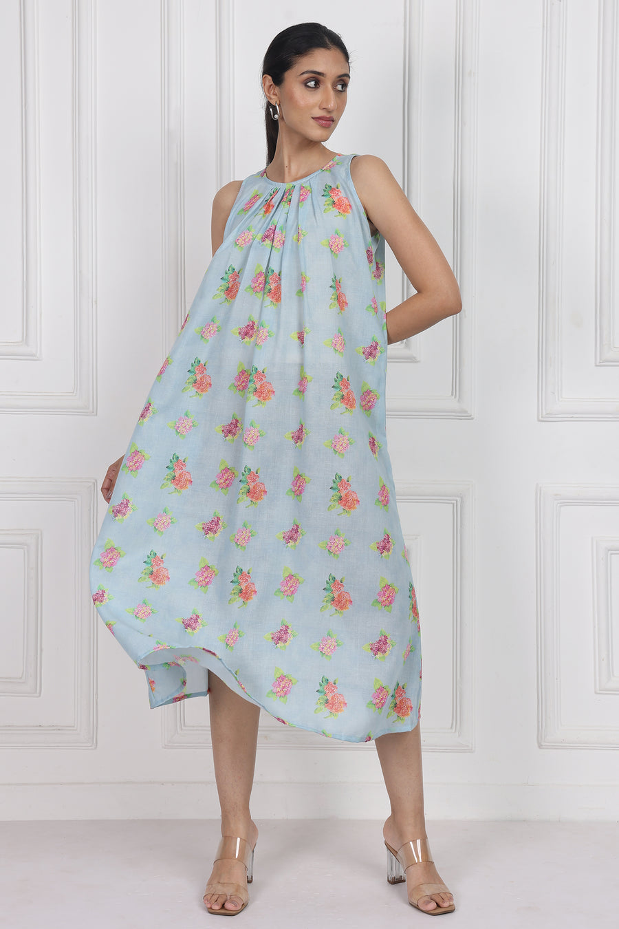 Hydrangea Skies Longline Dress – Chic & Modern