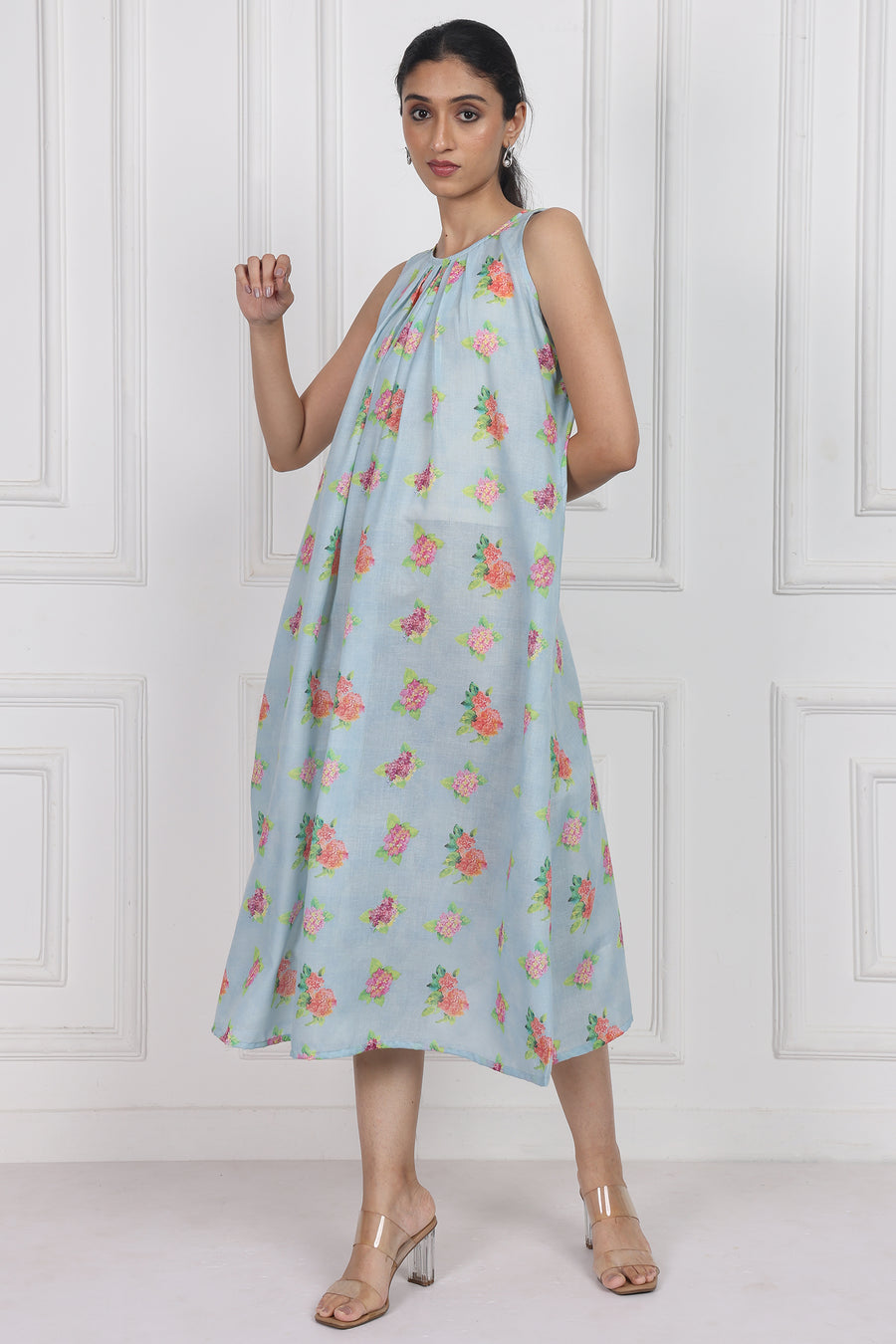 Hydrangea Skies Longline Dress – Chic & Modern