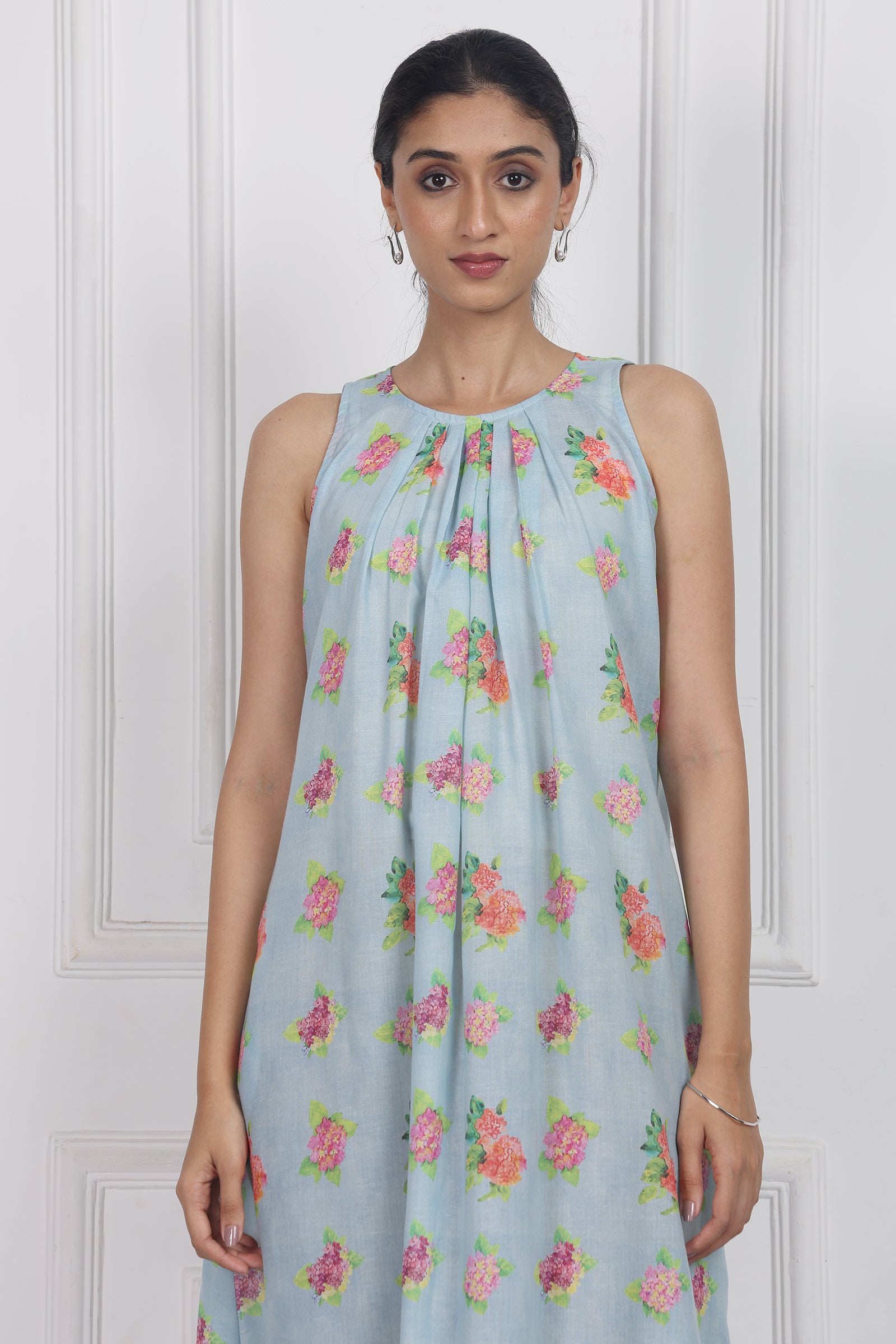 Wander Edit - Hydrangea Skies Longline Dress