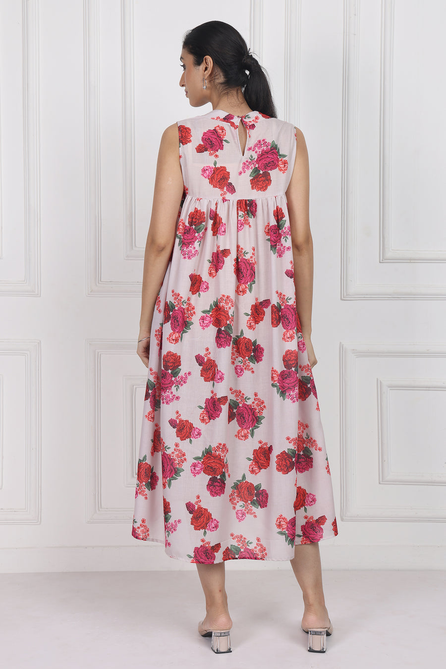 Crimson Rose Song Longline Dress – Chic & Modern