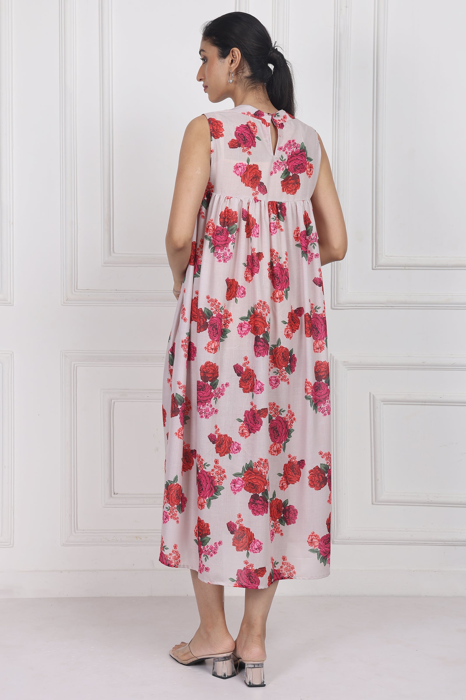 Wander Edit - Crimson Rose Song Longline Dress