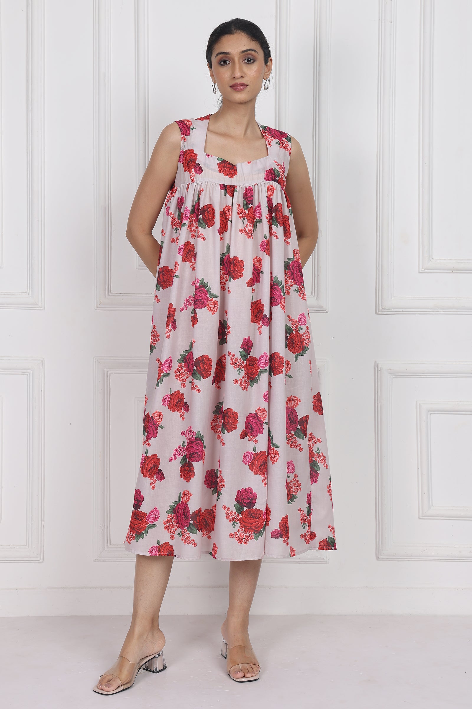 Wander Edit - Crimson Rose Song Longline Dress