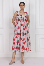 Crimson Rose Song Longline Dress – Chic & Modern