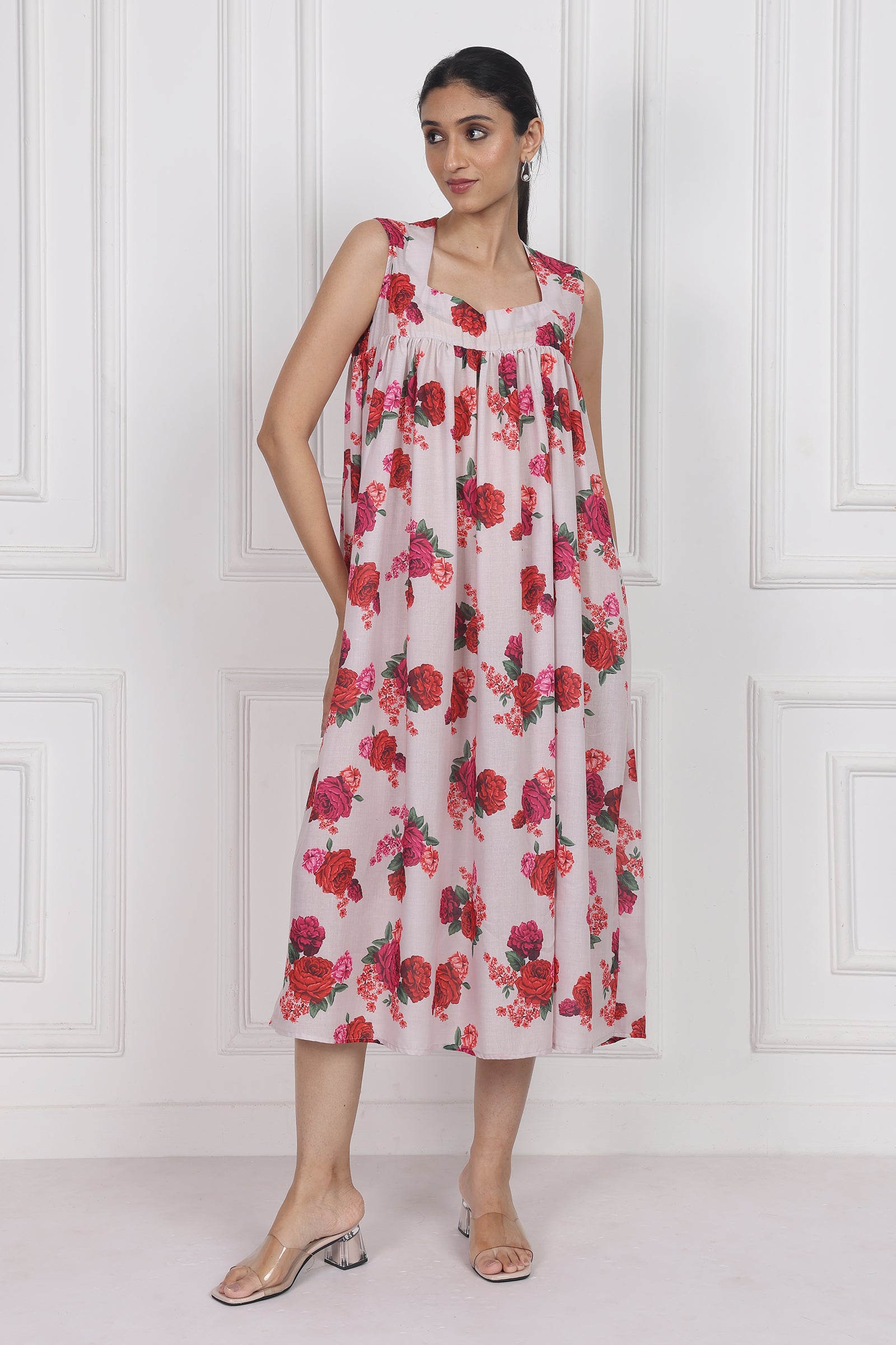 Wander Edit - Crimson Rose Song Longline Dress
