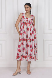 Crimson Rose Song Longline Dress – Chic & Modern