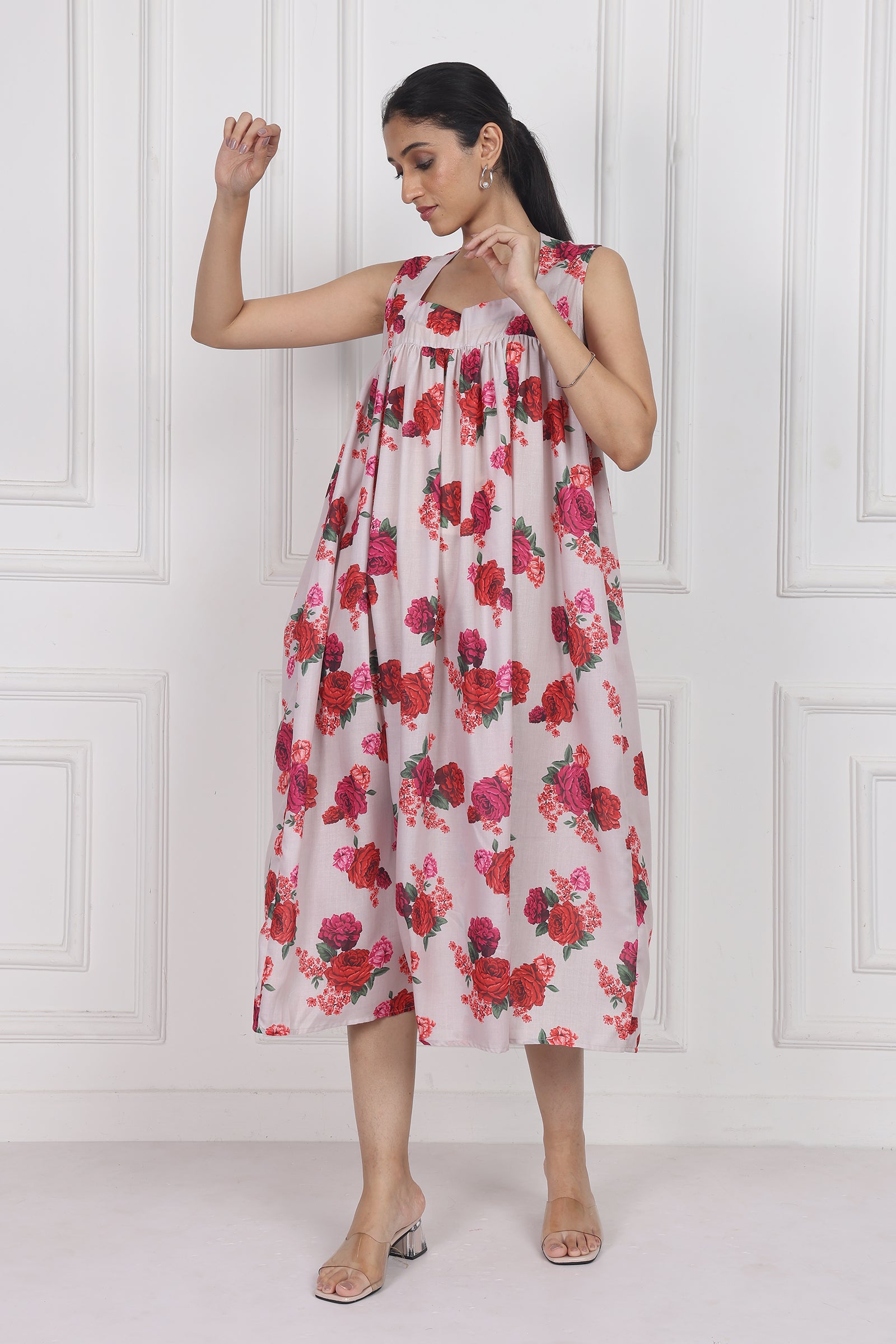 Wander Edit - Crimson Rose Song Longline Dress