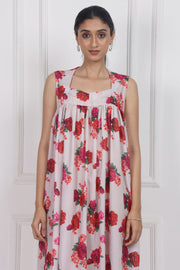 Crimson Rose Song Longline Dress – Chic & Modern