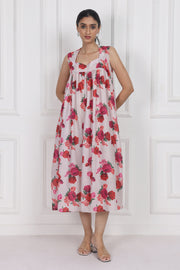 Crimson Rose Song Longline Dress – Chic & Modern